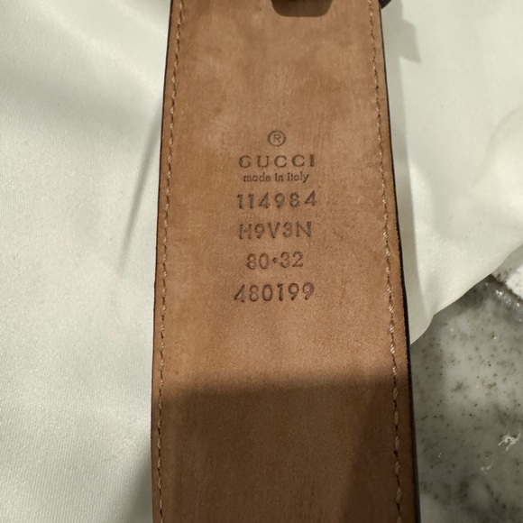 Gucci Belt White Red And Green Canvas 100% Authentic - Picture 3 of 4